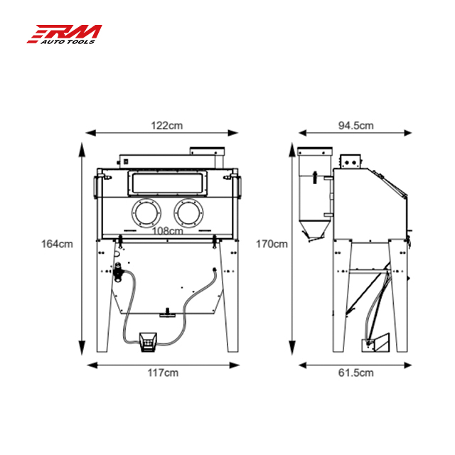 ตู้เครื่องพ่นทรายไฟฟ้าทำความสะ - Sandblaster Cabinet บทวิจารณ์และราคา
