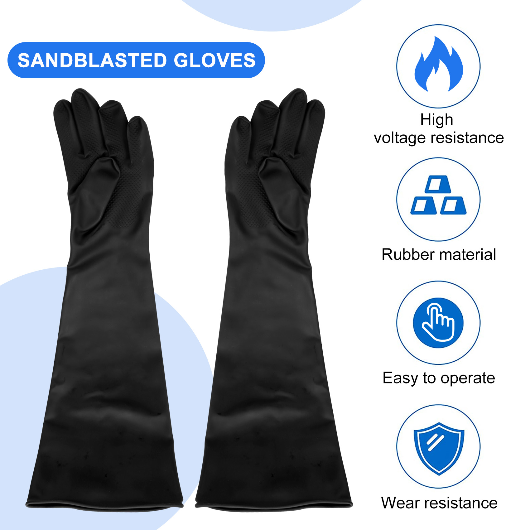A68P-ถุงมือพ่นทรายสําหรับตู้พ่ - Sandblaster Cabinet บทวิจารณ์และราคา