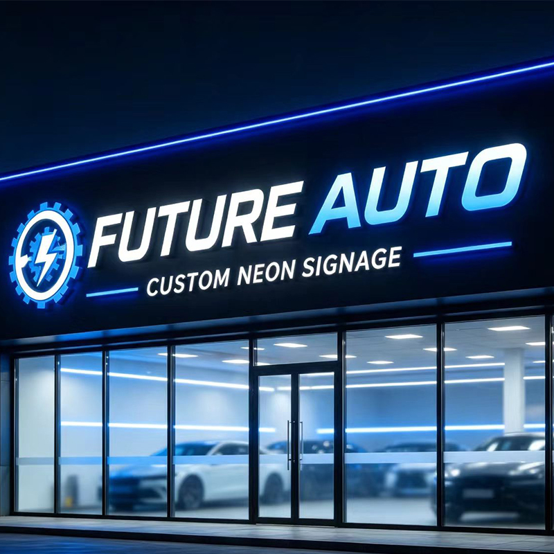 ป้ายไฟ LED 3 มิติ แบบกำหนดเอง  - Auto Repair Shop Logo Design บทวิจารณ์และราคา